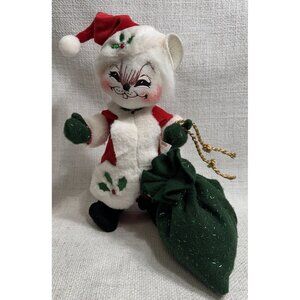 Vintage Annalee 2005 Christmas Winterberry Santa Mouse 777205 10” Santa ￼